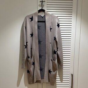 MARELLA Beige Cardigan with Black Star Pattern